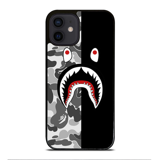 CAMO BAPE SHARK LOGO 3 iPhone 12 Mini Case Cover