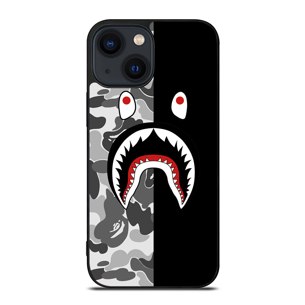 CAMO BAPE SHARK LOGO 3 iPhone 14 Plus Case Cover
