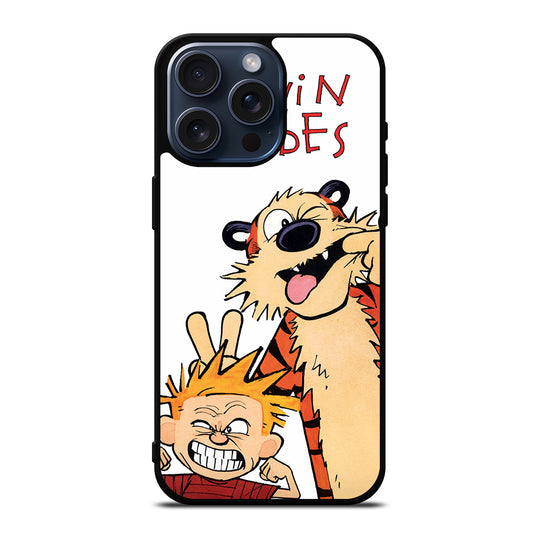 CARTOON CALVIN AND HOBES  iPhone 15 Pro Max Case Cover