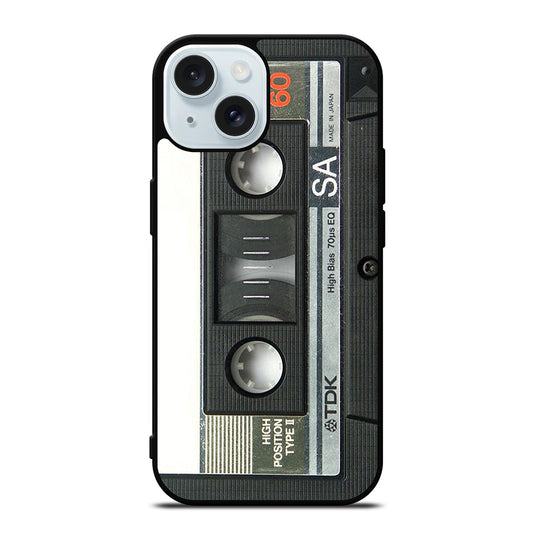 CASSETTE TAPE RETRO 2 iPhone 15 Case Cover
