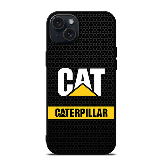 CAT CATERPILLAR METAL LOGO iPhone 15 Plus Case Cover