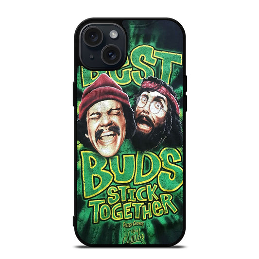 CHEECH AND CHONG BEST BUDS STICK TOGETHER iPhone 15 Plus Case Cover