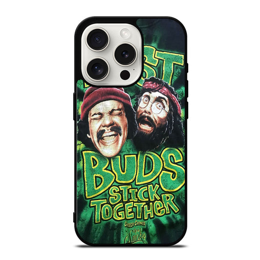 CHEECH AND CHONG BEST BUDS STICK TOGETHER iPhone 15 Pro Case Cover