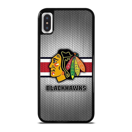 CHICAGO BLACKHAWKS METAL LOGO iPhone X / XS Case Cover