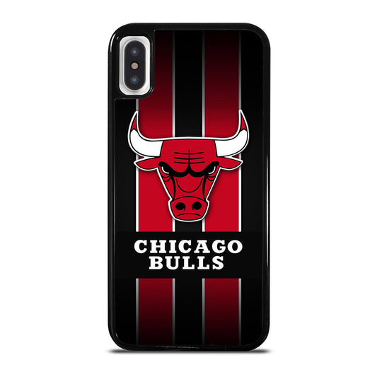 CHICAGO BULLS STRIPE LOGO iPhone X / XS Case Cover