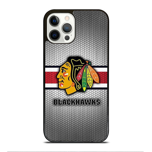 CHICAGO BLACKHAWKS METAL LOGO iPhone 12 Pro Case Cover