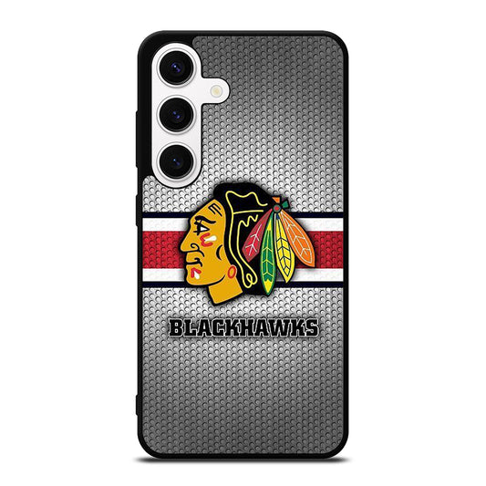CHICAGO BLACKHAWKS METAL LOGO Samsung Galaxy S24 Case Cover