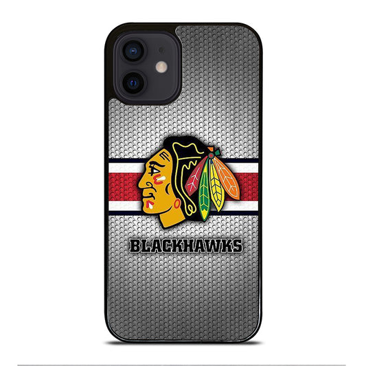 CHICAGO BLACKHAWKS METAL LOGO iPhone 12 Mini Case Cover