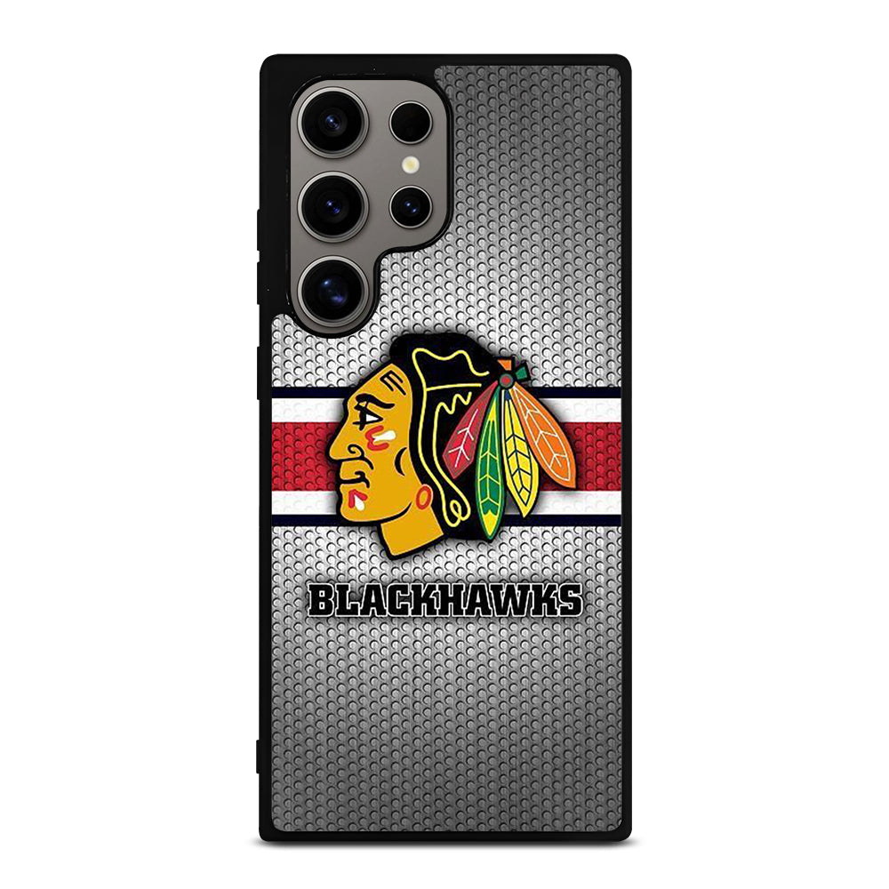 CHICAGO BLACKHAWKS METAL LOGO Samsung Galaxy S24 Ultra Case Cover
