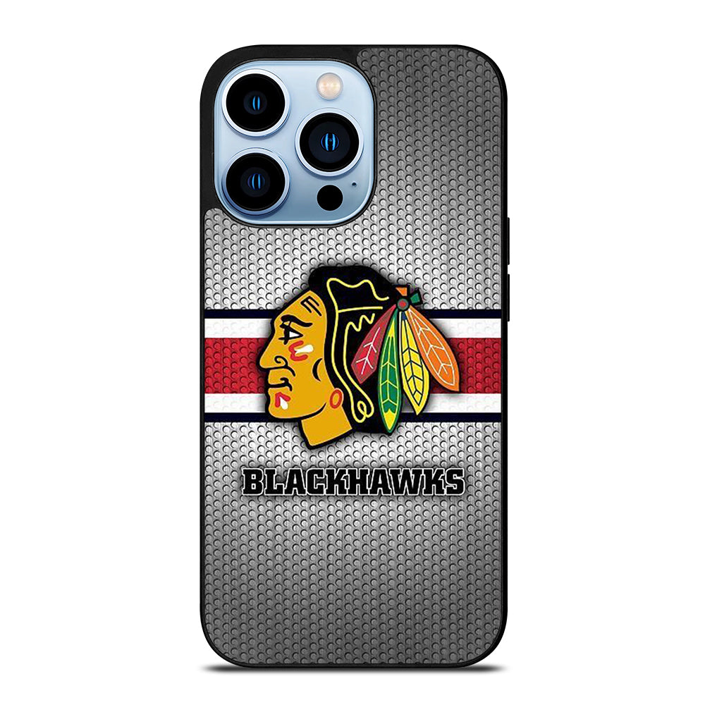 CHICAGO BLACKHAWKS METAL LOGO iPhone 13 Pro Max Case Cover