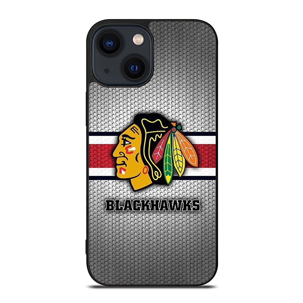 CHICAGO BLACKHAWKS METAL LOGO iPhone 14 Plus Case Cover