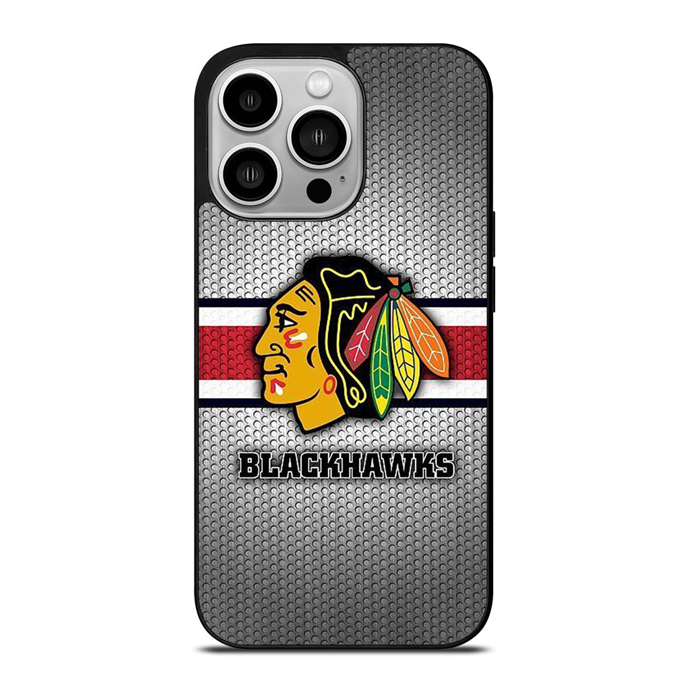 CHICAGO BLACKHAWKS METAL LOGO iPhone 14 Pro Case Cover