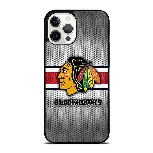 CHICAGO BLACKHAWKS METAL LOGO iPhone 12 Pro Max Case Cover