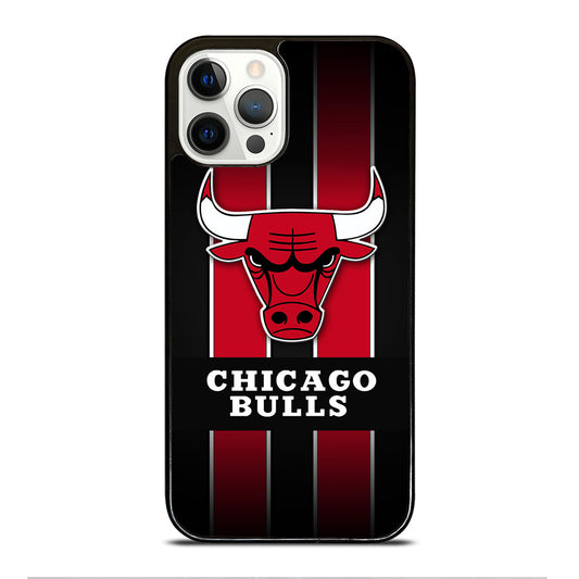 CHICAGO BULLS STRIPE LOGO iPhone 12 Pro Case Cover
