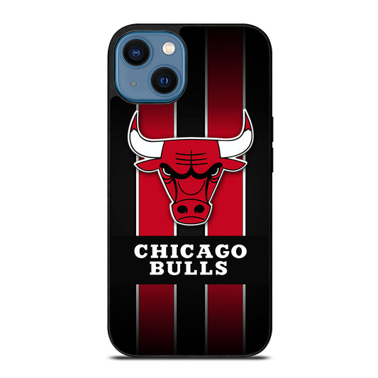 CHICAGO BULLS STRIPE LOGO iPhone 14 Case Cover