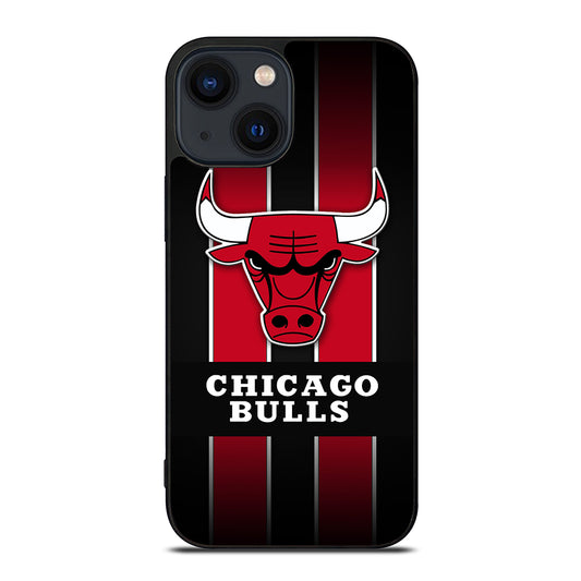 CHICAGO BULLS STRIPE LOGO iPhone 14 Plus Case Cover