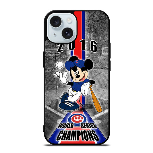 CHICAGO CUBS MICKEY MOUSE iPhone 15 Case Cover