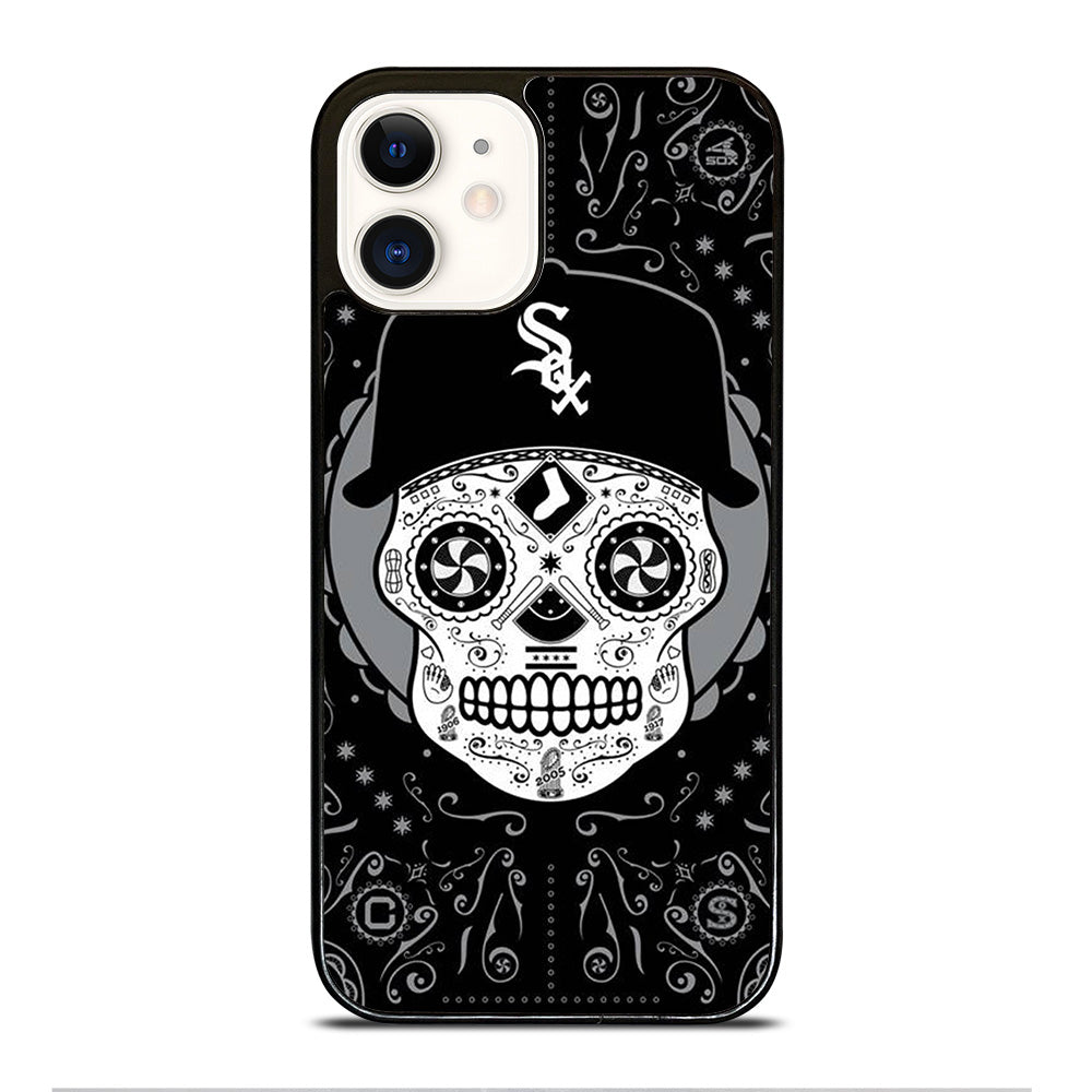 CHICAGO WHITE SOX SKULL LOGO iPhone 12 Case Cover