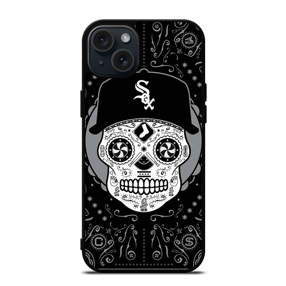 CHICAGO WHITE SOX SKULL LOGO iPhone 15 Plus Case Cover