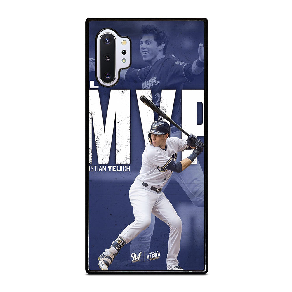 CHRISTIAN YELICH MILWAUKEE BREWERS FOOTBALL 2 Samsung Galaxy Note 10 Plus Case Cover