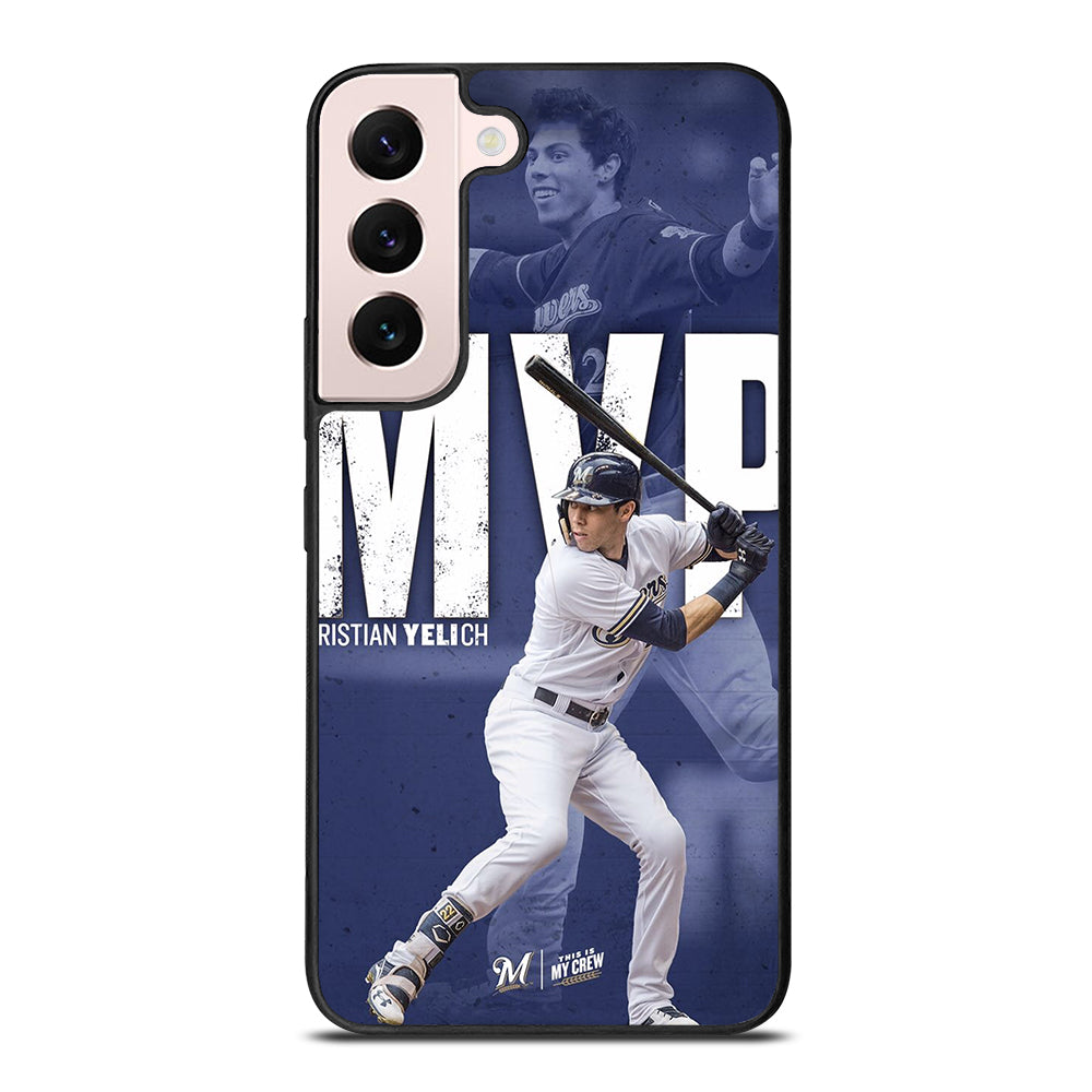 CHRISTIAN YELICH MILWAUKEE BREWERS FOOTBALL 2 Samsung Galaxy S22 Plus Case Cover