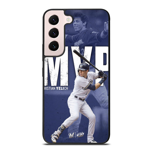 CHRISTIAN YELICH MILWAUKEE BREWERS FOOTBALL 2 Samsung Galaxy S22 Plus Case Cover
