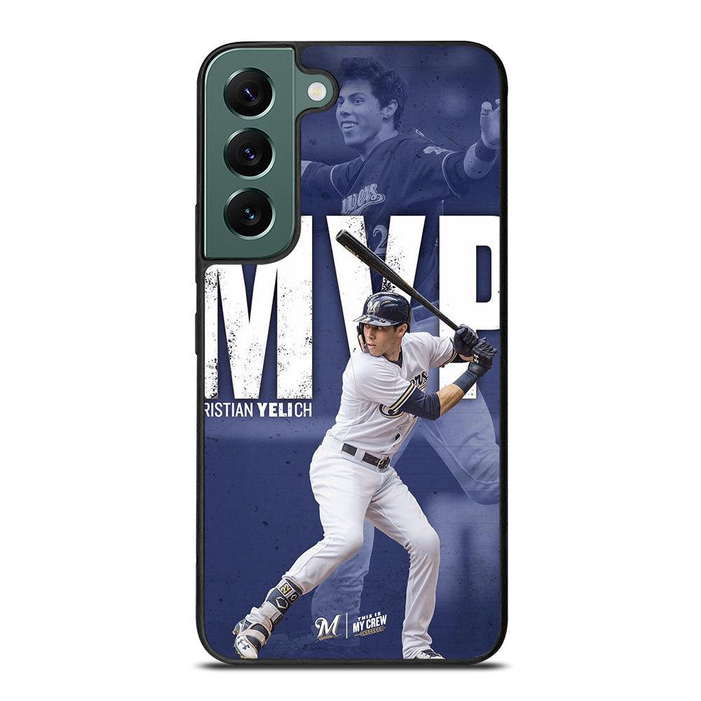 CHRISTIAN YELICH MILWAUKEE BREWERS FOOTBALL 2 Samsung Galaxy S22 Case Cover