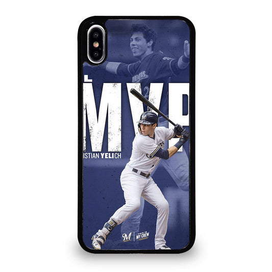CHRISTIAN YELICH MILWAUKEE BREWERS FOOTBALL 2 iPhone XS Max Case Cover