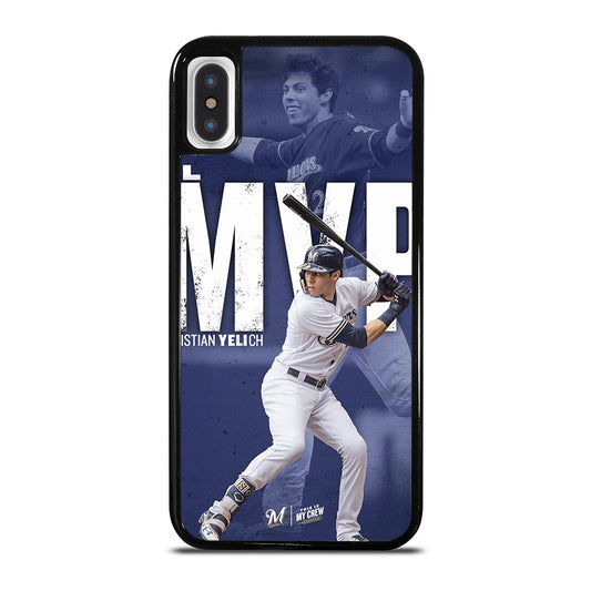 CHRISTIAN YELICH MILWAUKEE BREWERS FOOTBALL 2 iPhone X / XS Case Cover