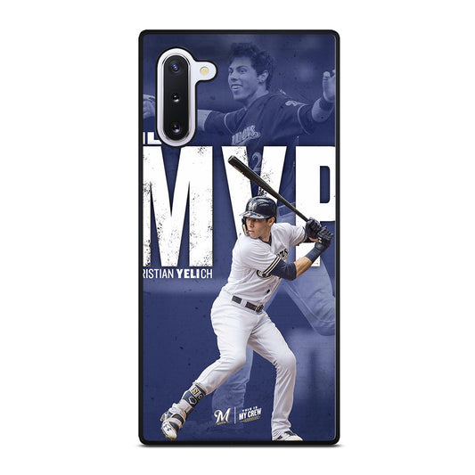 CHRISTIAN YELICH MILWAUKEE BREWERS FOOTBALL 2 Samsung Galaxy Note 10 Case Cover