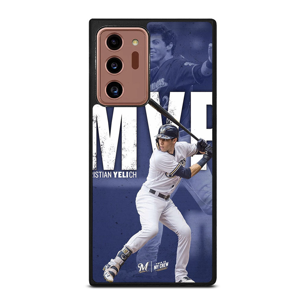 CHRISTIAN YELICH MILWAUKEE BREWERS FOOTBALL 2 Samsung Galaxy Note 20 Ultra Case Cover