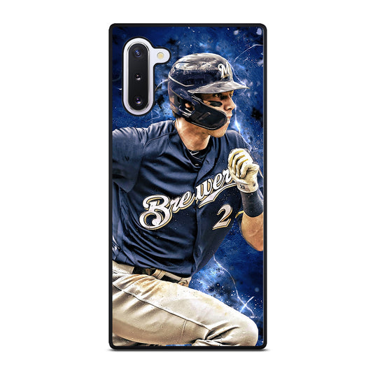 CHRISTIAN YELICH MILWAUKEE BREWERS FOOTBALL Samsung Galaxy Note 10 Case Cover