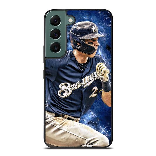 CHRISTIAN YELICH MILWAUKEE BREWERS FOOTBALL Samsung Galaxy S22 Case Cover