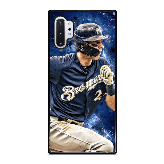 CHRISTIAN YELICH MILWAUKEE BREWERS FOOTBALL Samsung Galaxy Note 10 Plus Case Cover