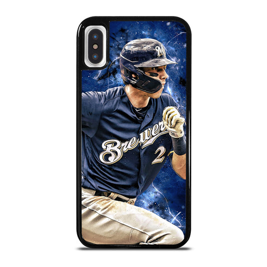 CHRISTIAN YELICH MILWAUKEE BREWERS FOOTBALL iPhone X / XS Case Cover