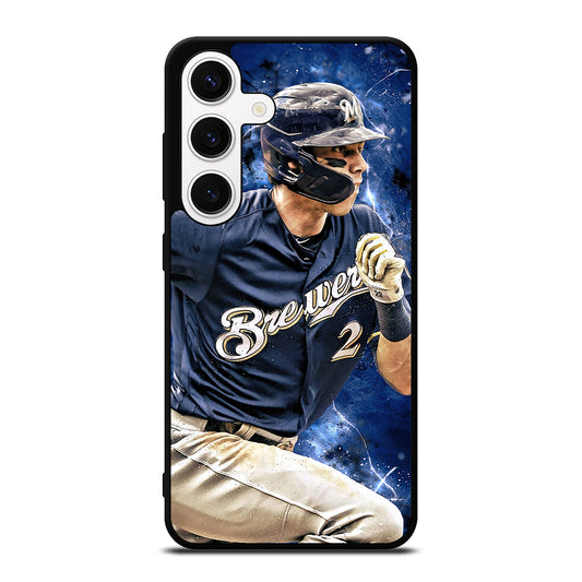 CHRISTIAN YELICH MILWAUKEE BREWERS FOOTBALL Samsung Galaxy S24 Case Cover