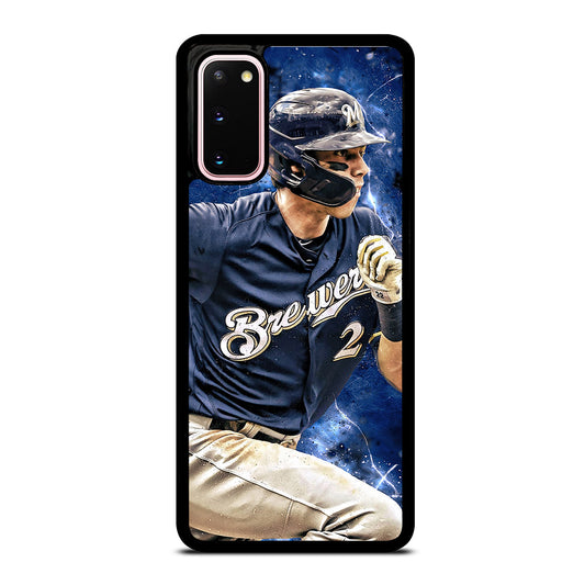 CHRISTIAN YELICH MILWAUKEE BREWERS FOOTBALL Samsung Galaxy S20 Case Cover