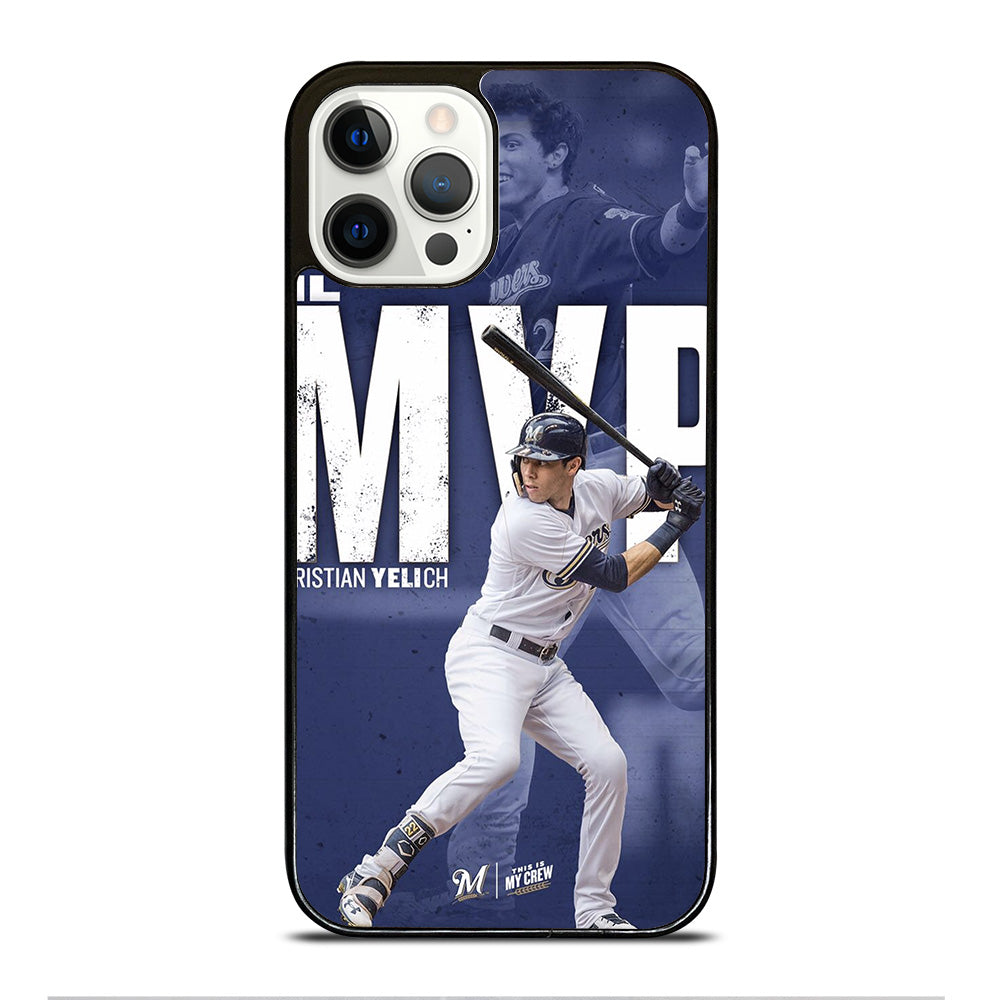 CHRISTIAN YELICH MILWAUKEE BREWERS FOOTBALL 2 iPhone 12 Pro Case Cover