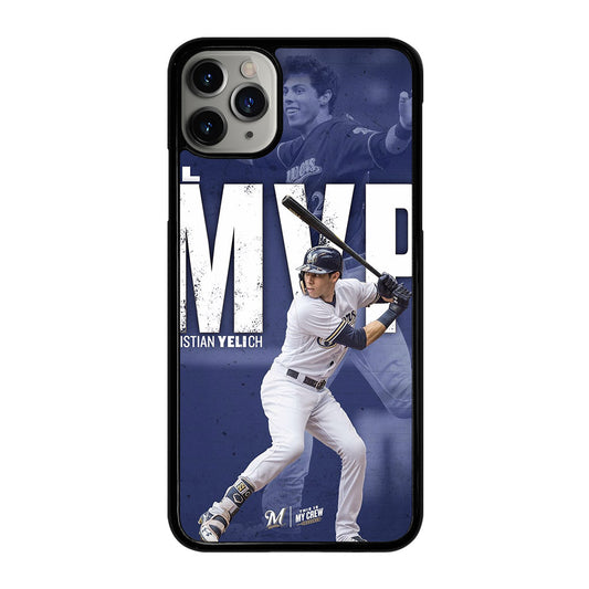CHRISTIAN YELICH MILWAUKEE BREWERS FOOTBALL 2 iPhone 11 Pro Max Case Cover