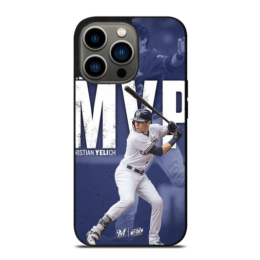 CHRISTIAN YELICH MILWAUKEE BREWERS FOOTBALL 2 iPhone 13 Pro Case Cover