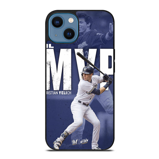CHRISTIAN YELICH MILWAUKEE BREWERS FOOTBALL 2 iPhone 14 Case Cover