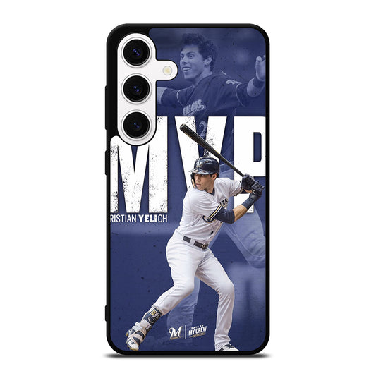 CHRISTIAN YELICH MILWAUKEE BREWERS FOOTBALL 2 Samsung Galaxy S24 Case Cover
