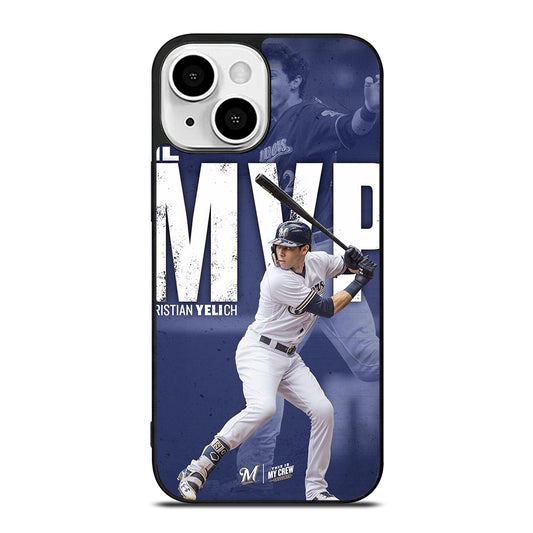 CHRISTIAN YELICH MILWAUKEE BREWERS FOOTBALL 2 iPhone 13 Mini Case Cover