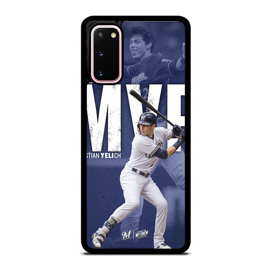 CHRISTIAN YELICH MILWAUKEE BREWERS FOOTBALL 2 Samsung Galaxy S20 Case Cover