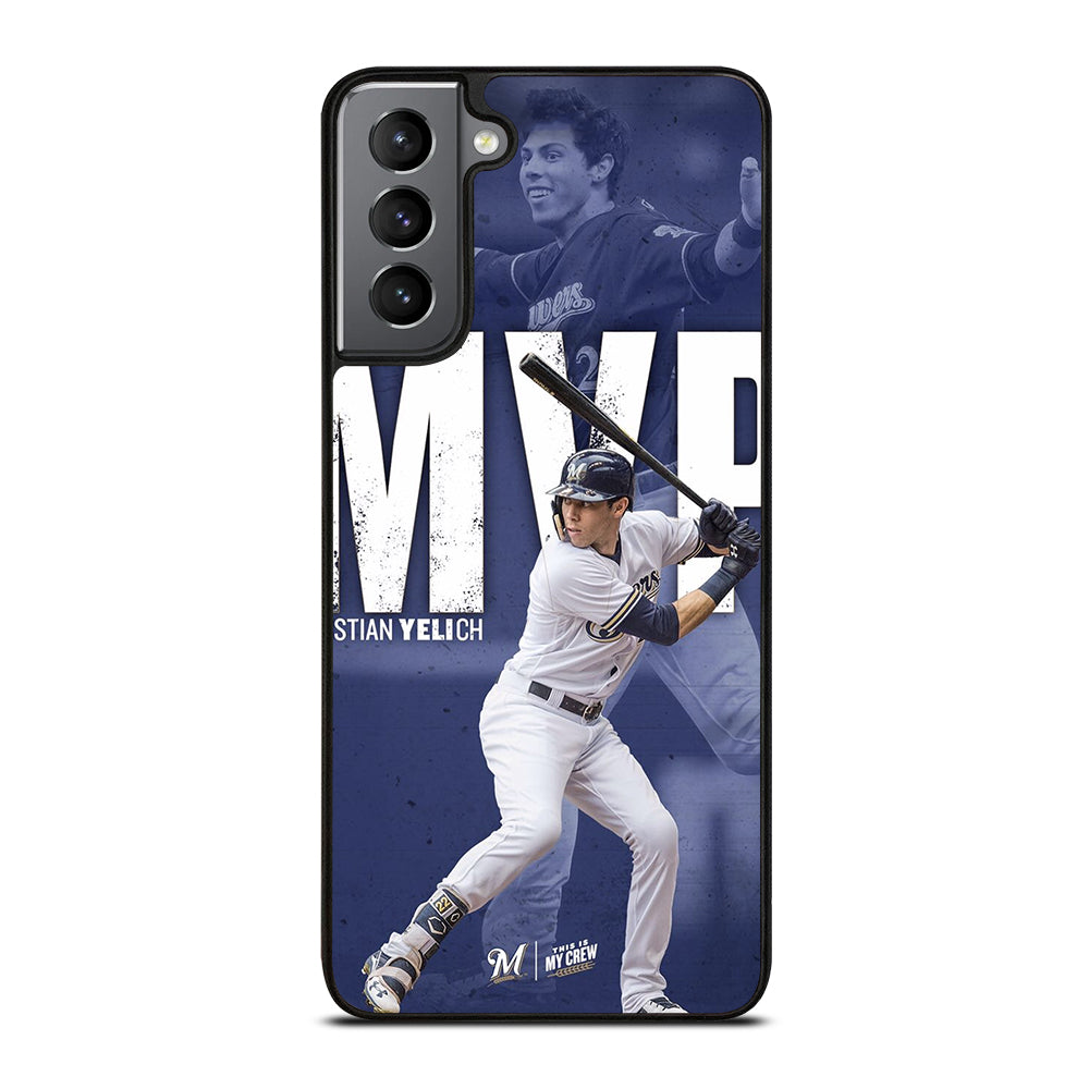 CHRISTIAN YELICH MILWAUKEE BREWERS FOOTBALL 2 Samsung Galaxy S21 Plus Case Cover