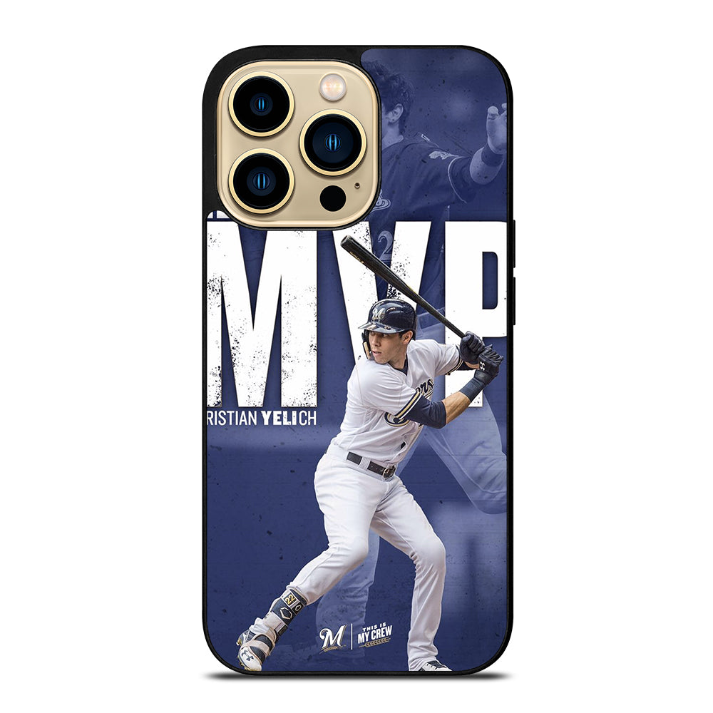 CHRISTIAN YELICH MILWAUKEE BREWERS FOOTBALL 2 iPhone 14 Pro Max Case Cover