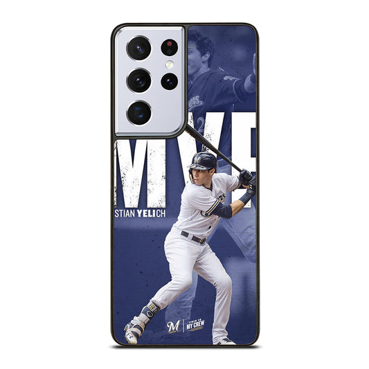 CHRISTIAN YELICH MILWAUKEE BREWERS FOOTBALL 2 Samsung Galaxy S21 Ultra Case Cover