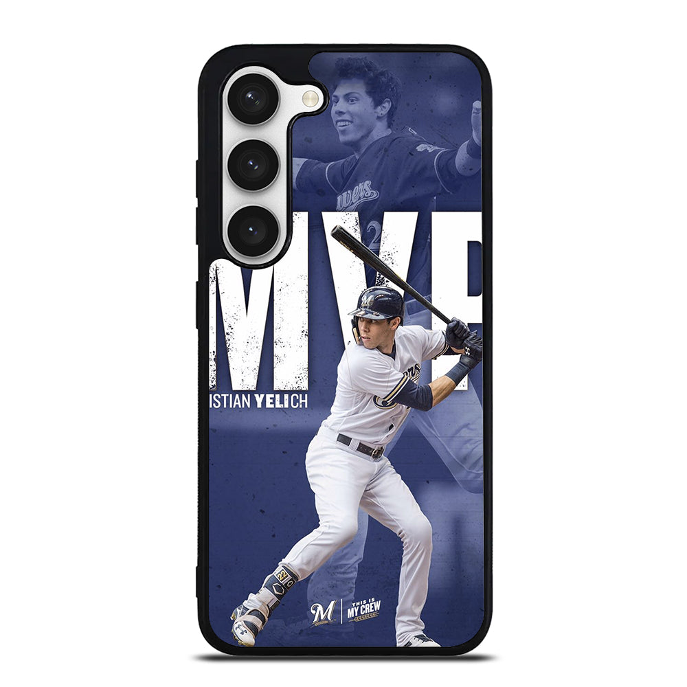 CHRISTIAN YELICH MILWAUKEE BREWERS FOOTBALL 2 Samsung Galaxy S23 Case Cover