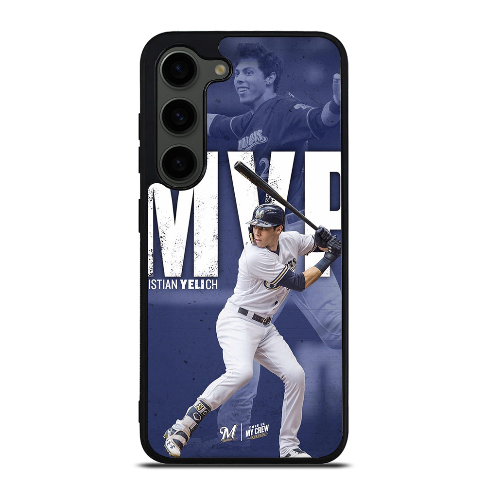 CHRISTIAN YELICH MILWAUKEE BREWERS FOOTBALL 2 Samsung Galaxy S23 Plus Case Cover