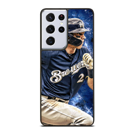 CHRISTIAN YELICH MILWAUKEE BREWERS FOOTBALL Samsung Galaxy S21 Ultra Case Cover